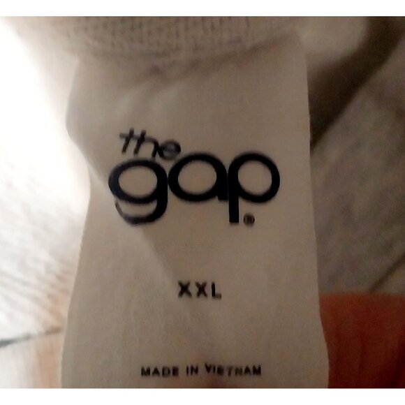 Gap XXL Patchwork Gray & White Pullover Sweatshirt Throwback Old School Comfy Ra - Picture 4 of 7